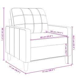 Fauteuil Jaune 60 cm Velours