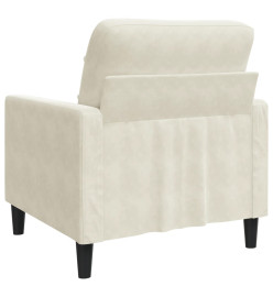 Fauteuil Crème 60 cm Velours