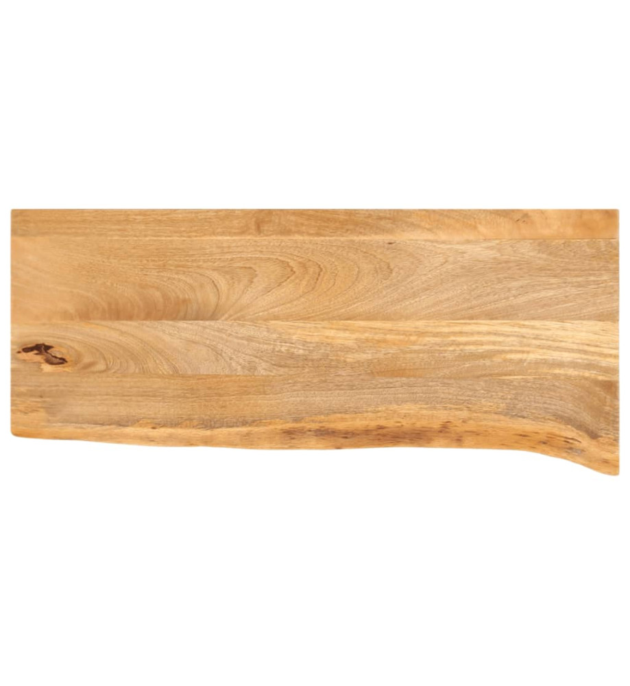 Dessus de table à bord vivant 70x30x2,5 cm bois massif manguier