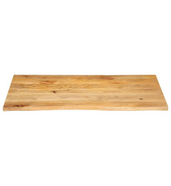 Dessus de table à bord vivant 120x60x3,8cm bois massif manguier