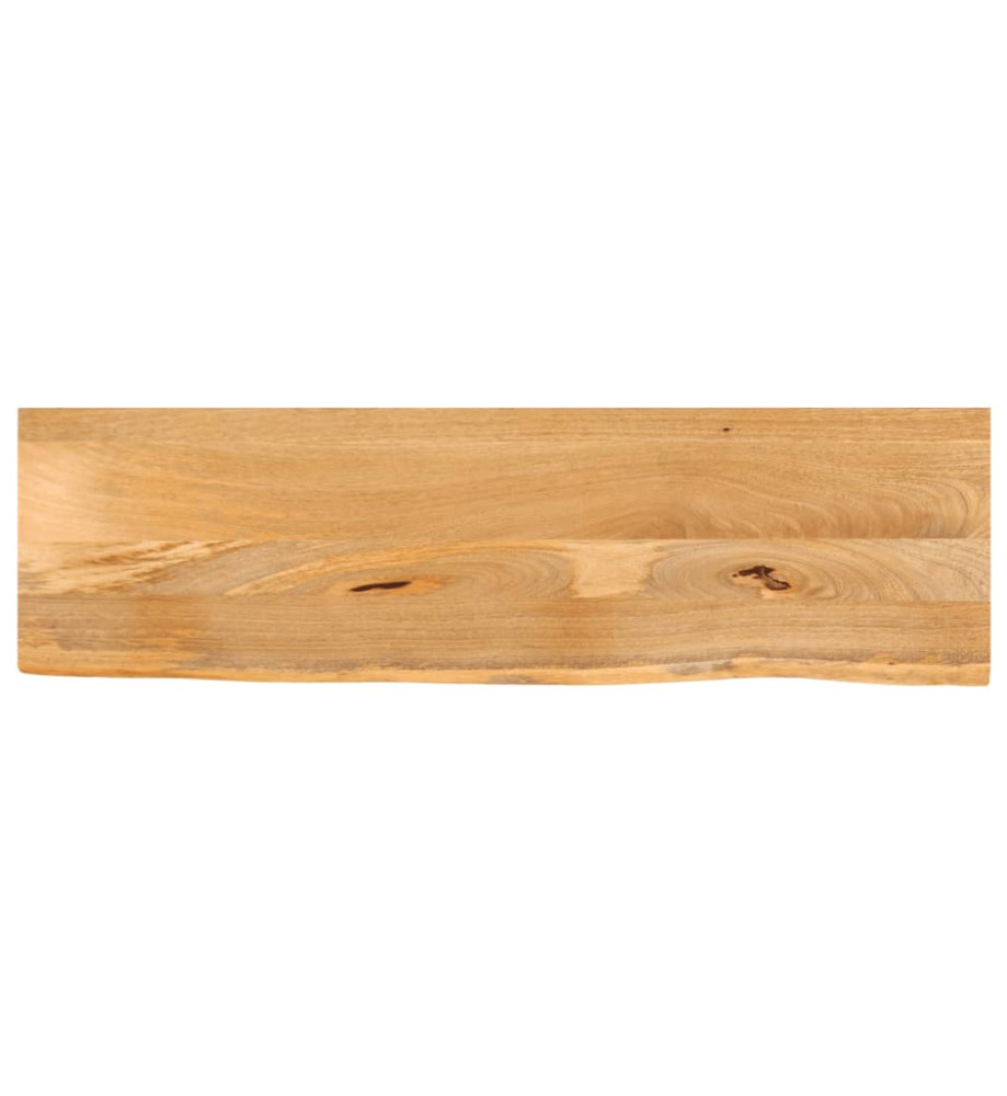 Dessus de table à bord vivant 110x30x3,8cm bois massif manguier