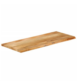 Dessus de table à bord vivant 140x60x2,5cm bois massif manguier