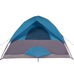 Tente de camping à dôme 4 personnes bleu imperméable