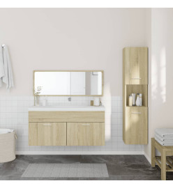 Ensemble de meubles de salle de bain 3 pcs chêne sonoma