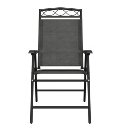 Chaises de jardin pliables lot de 8 en acier et textilène