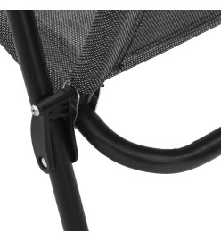 Chaises de jardin pliables lot de 8 en acier et textilène