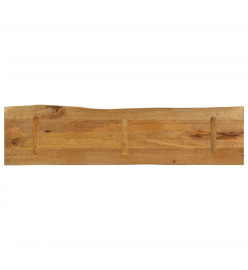 Dessus de table 180x40x3,8 cm bord vivant bois massif manguier