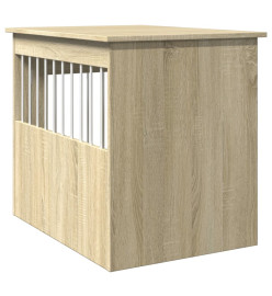 Meuble de cage pour chiens chêne sonoma 55x75x65 cm