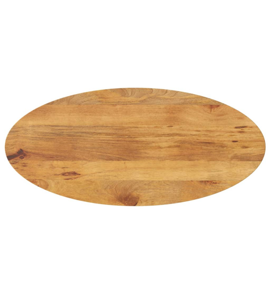 Dessus de table 100x50x2,5 cm ovale bois massif de manguier