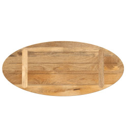 Dessus de table 80x40x3,8 cm ovale bois massif de manguier