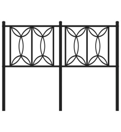 Tête de lit métal noir 120 cm