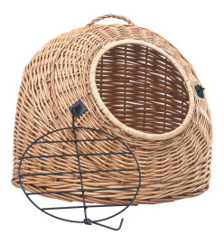 Cage de transport pour chats 45x35x35 cm Saule naturel