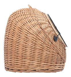 Cage de transport pour chats 45x35x35 cm Saule naturel