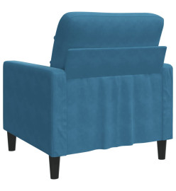 Fauteuil Bleu 60 cm Velours