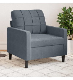 Fauteuil Gris foncé 60 cm Velours