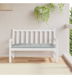 Coussin de banc de jardin gris clair mélangé 120x50x7 cm tissu