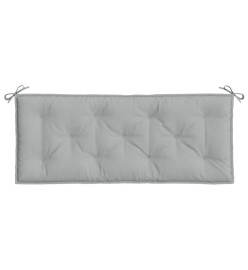 Coussin de banc de jardin gris clair mélangé 120x50x7 cm tissu