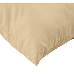 Coussins de palette lot de 2 beige mélangé tissu