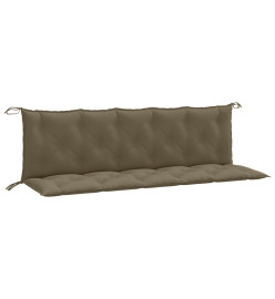 Coussins de banc de jardin lot de 2 taupe mélangé tissu