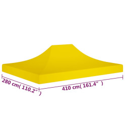 Toit de tente de réception 4x3 m Jaune 270 g/m²