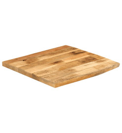 Dessus de table 40x40x2,5 cm bord vivant bois massif manguier