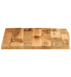 Dessus de table 40x40x2,5 cm bord vivant bois massif manguier