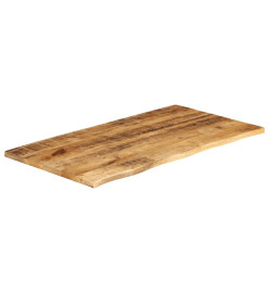 Dessus de table 100x60x3,8 cm bord vivant bois massif manguier