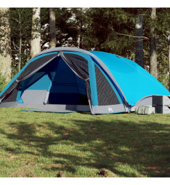 Tente de cabine familiale 6 personnes bleu imperméable