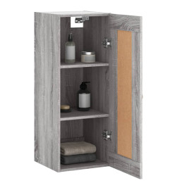 Armoire murale sonoma gris 34,5x34x90 cm bois d'ingénierie