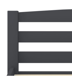 Cadre de lit Gris foncé Bois de pin massif 180x200 cm