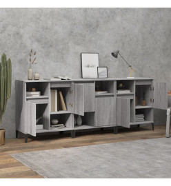 Buffets 3 pcs sonoma gris 60x35x70 cm bois d'ingénierie