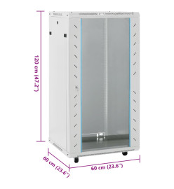 Coffret de réseau à pieds pivotants 22U 19" IP20 60x60x120 cm