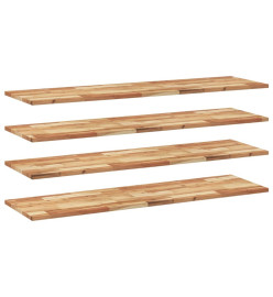 Étagères flottantes 4 pcs 120x40x2 cm acacia massif à l'huile