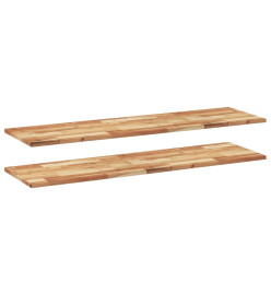 Étagères flottantes 2 pcs 120x40x2 cm acacia massif à l'huile