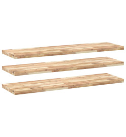 Étagères flottantes 3 pcs 140x40x4 cm acacia massif non traité