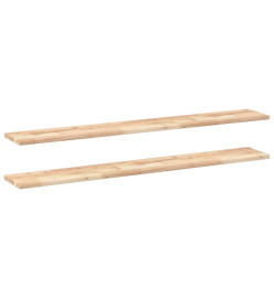 Étagères flottantes 2 pcs 120x20x2 cm acacia massif non traité