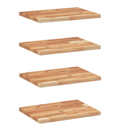 Étagères flottantes 4 pcs 40x30x2 cm acacia massif à l'huile