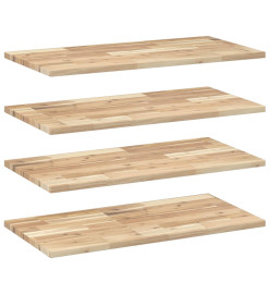 Étagères flottantes 4 pcs 100x40x2 cm acacia massif non traité