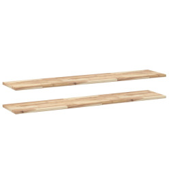 Étagères flottantes 2 pcs 140x30x2 cm acacia massif non traité