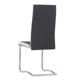 Chaises à manger cantilever lot de 2 noir tissu