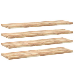 Étagères flottantes 4 pcs 160x40x4 cm acacia massif non traité