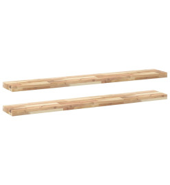 Étagères flottantes 2 pcs 160x20x4 cm acacia massif non traité