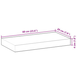 Étagère flottante 60x20x4 cm acacia massif finition à l'huile