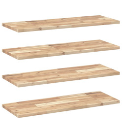 Étagères flottantes 4 pcs 100x30x2 cm acacia massif non traité