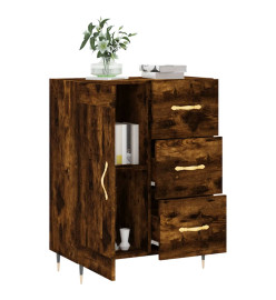 Buffet chêne fumé 69,5x34x90 cm bois d'ingénierie