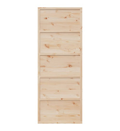 Porte de grange 80x208 cm bois massif de pin