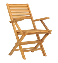 Chaises de jardin pliantes 6 pcs 55x62x90 cm bois massif teck