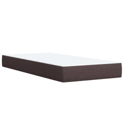 Sommier à lattes de lit avec matelas Marron foncé 90x200 cm