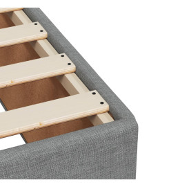 Sommier à lattes de lit avec matelas gris clair 80x200 cm tissu