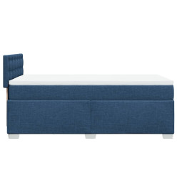Sommier à lattes de lit avec matelas Bleu 90x190 cm Tissu